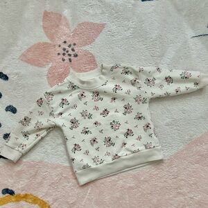 Little Planet Floral Print Cream Crewneck Sweatshirt